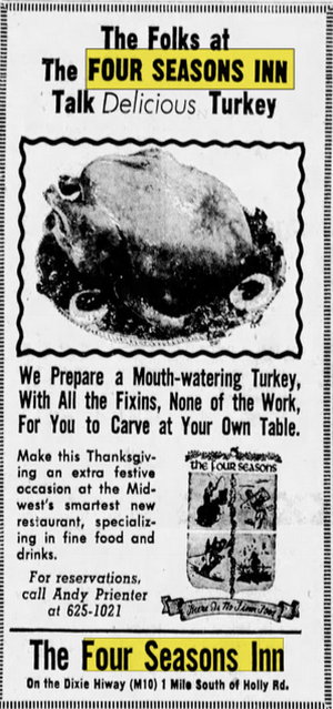Springfield Inn Bar & Grill (Four Seasons Inn, Palmers) - Nov 16 1962 Article (newer photo)